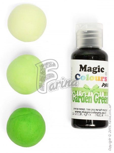 Краситель гелевый пищевой Magic Colours Pro 32гр - Зеленый (Garden Green)< фото цена